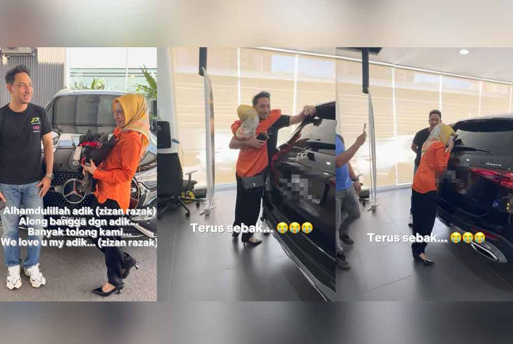 Zizan menghadiahkan sebuah kereta mewah Mercedes Benz GLC300 buat ibunya...