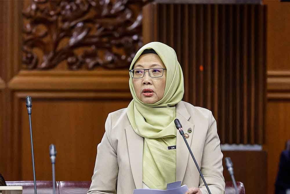 Dr Zaliha ketika sesi soal jawab Pertanyaan-Pertanyaan Jawab Lisan pada Persidangan Dewan Negara di Bangunan Parlimen pada Rabu. Foto Bernama