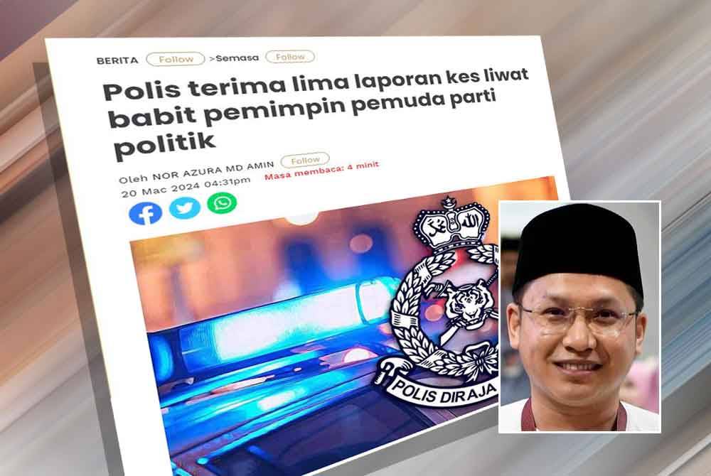 Pada Rabu, polis mengesahkan menerima lima laporan berkaitan kes liwat terhadap enam lelaki termasuk tiga pelajar sekolah. Gambar kecil: Noor Azleen