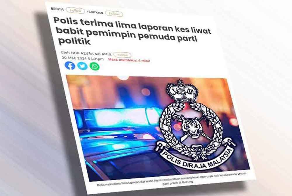 Laporan Sinar Harian pada Rabu.