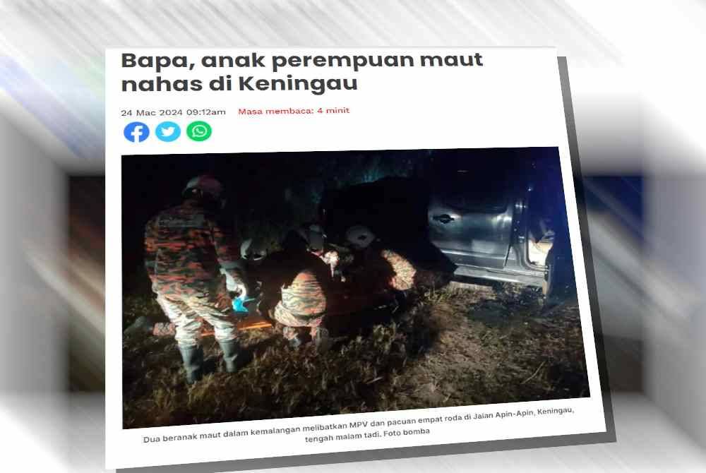 Laporan Sinar Harian pada Ahad.