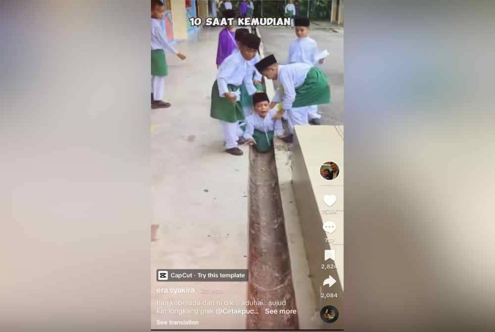 Seorang kanak-kanak lelaki menangis di hadapan kelas kerana ditinggalkan ibu bapanya untuk meneruskan sesi persekolahan tular di aplikasi TikTok baru-baru ini.