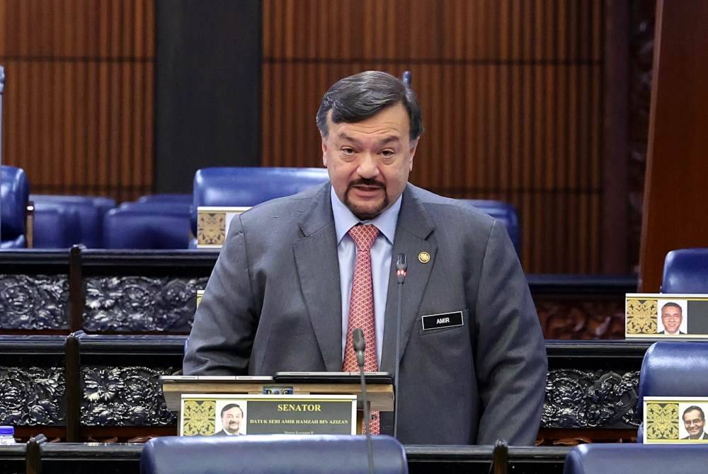 Amir Hamzah ketika menghadiri Sidang Dewan Rakyat di Parlimen pada Isnin. Foto Bernama