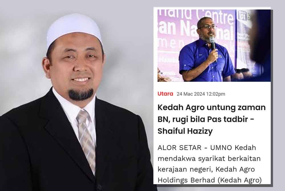 Laporan Sinar Harian pada Ahad. Gambar kiri: Salim