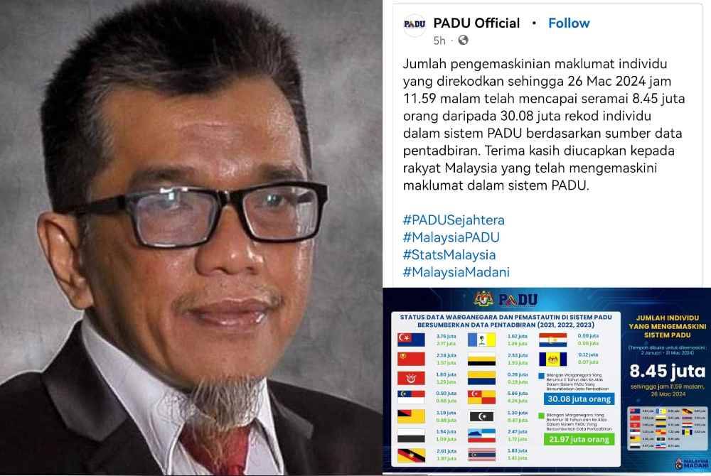 Shazali. Berbaki empat hari sebelum tarikh akhir pengemaskinian maklumat, seramai 8.45 juta indidvidu direkodkan telah berbuat demikian setakat 26 mac 2024.