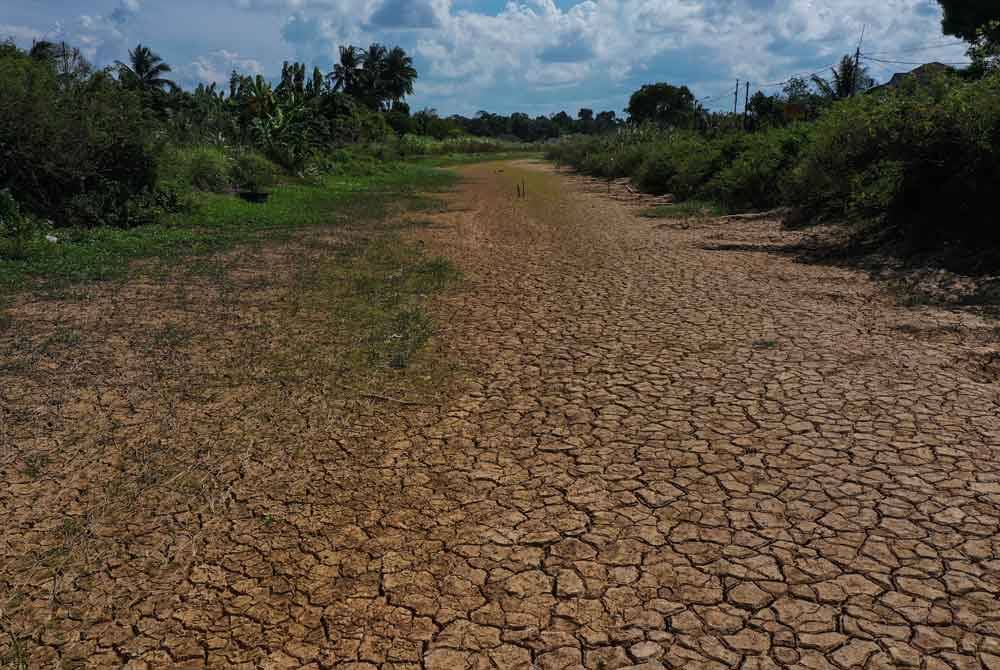 Keadaan tali air sawah padi sekitar Ketereh. Foto Bernama