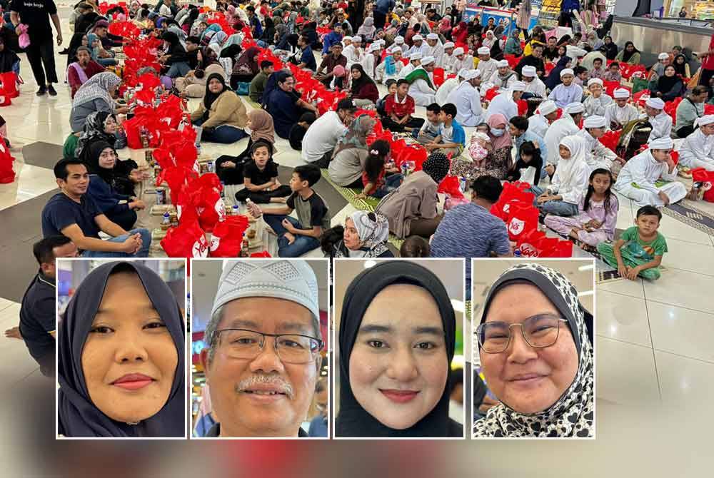 Program Jelajah Iftar ala Madinah di Pasar Raya Besar Mydin Bukit Mertajam yang diadakan pada Jumaat mendapat sambutan luar biasa daripada pengunjung yang ingin merasakan berbuka puasa di Madinah. Gambar kecil dari kiri: Nurul Khadijah, Zulkifli, Siti Nur Syafiqah, Masyitah