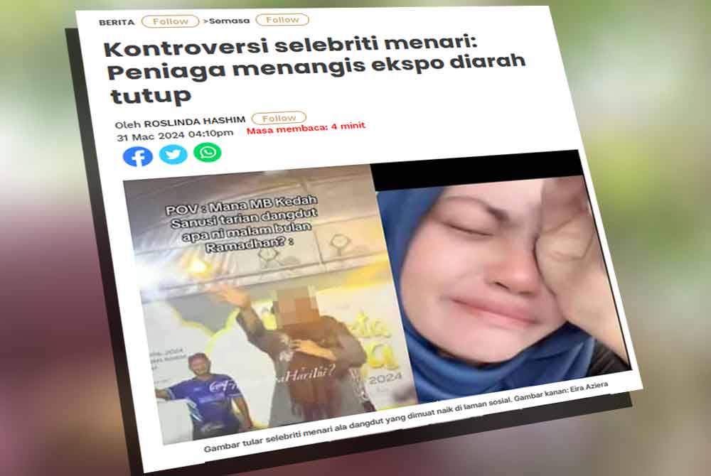 Laporan Sinar Harian pada Ahad.