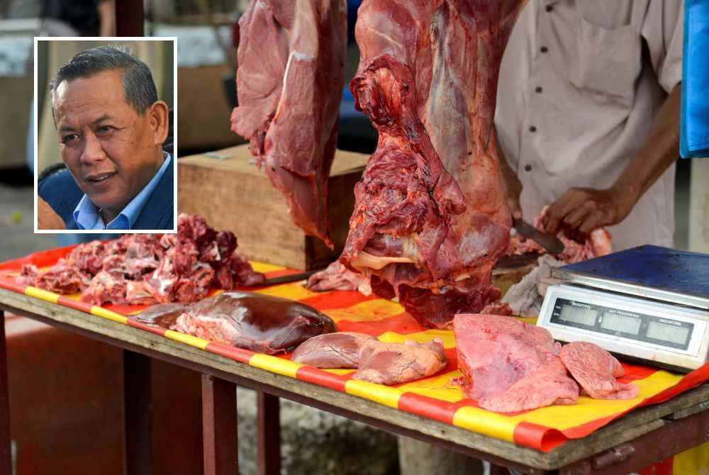 Anggaran 16,000 kilogram daging pejal atau 160 ekor lembu disediakan dalam program Mantai Rayo bersempena sambutan Aidilfitri minggu depan untuk rakyat negeri ini. - Gambar hiasan. Gambar kecil: Aminuddin