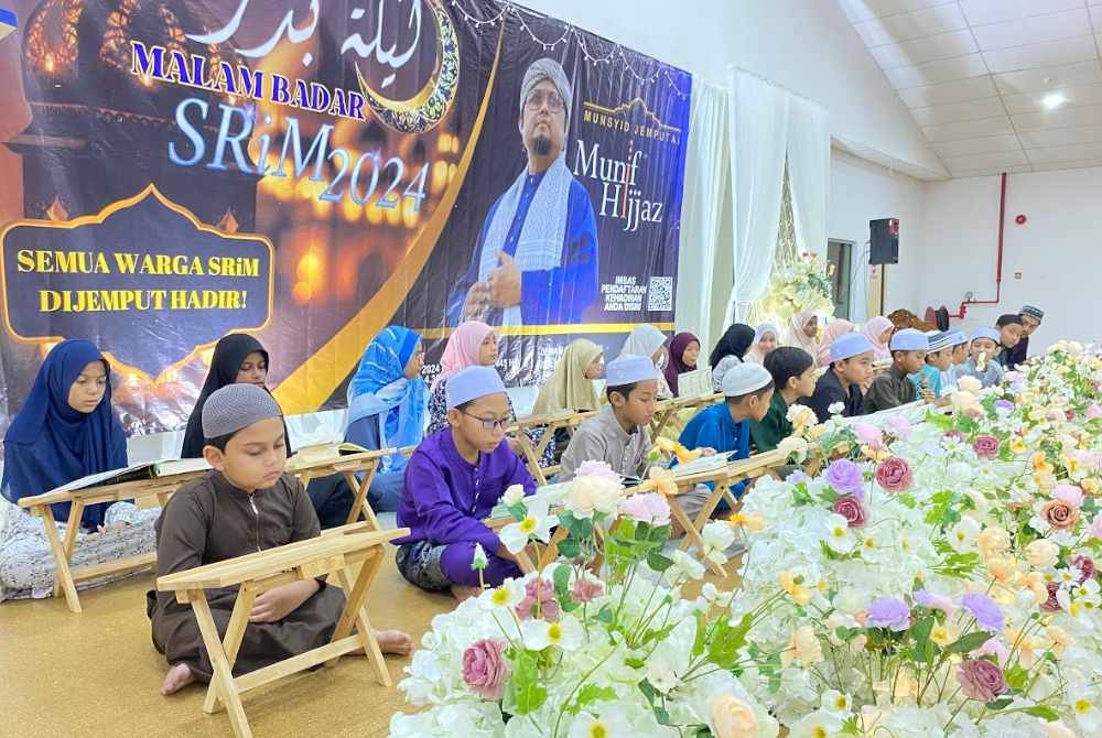 AKTIVITI khatam al-Quran oleh para pelajar Srim dibuat sempena Majlis Malam Badar 2024 anjuran PIBG Srim. 