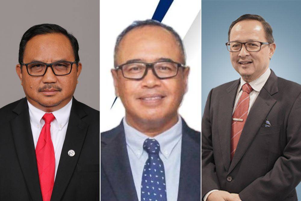 Dari kiri; Onn, Ahmad Norihan dan Mustaffa Kamil.