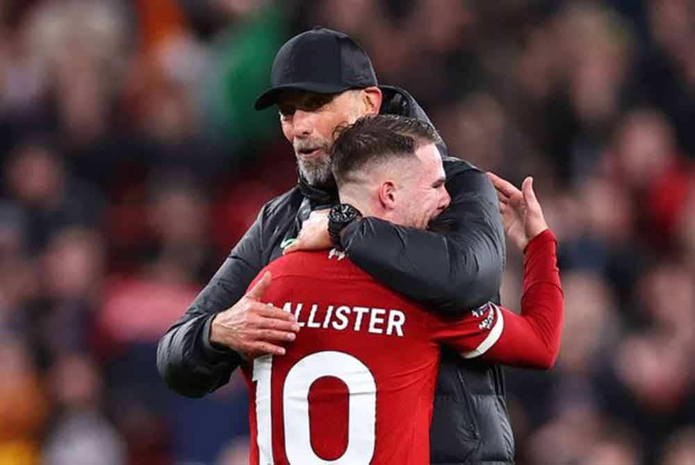 Klopp memuji impak pemain tengah, Alexis Mac Allister. Foto Agensi