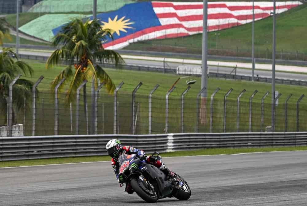 Quartararo ketika aksi pra musim MotoGP di Litar Antarabangsa Sepang pada Februari lalu. Foto AFP