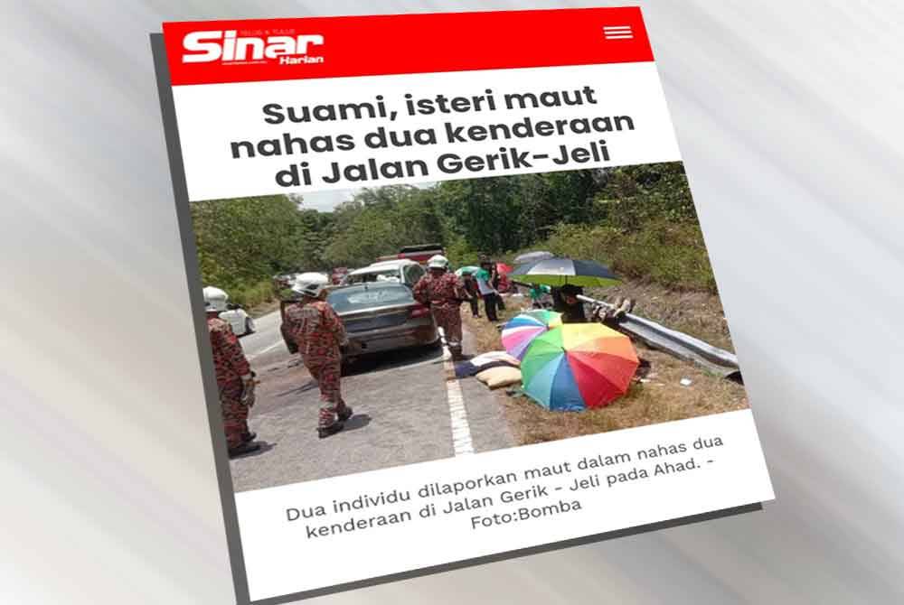 Laporan Sinar Harian pada Ahad.