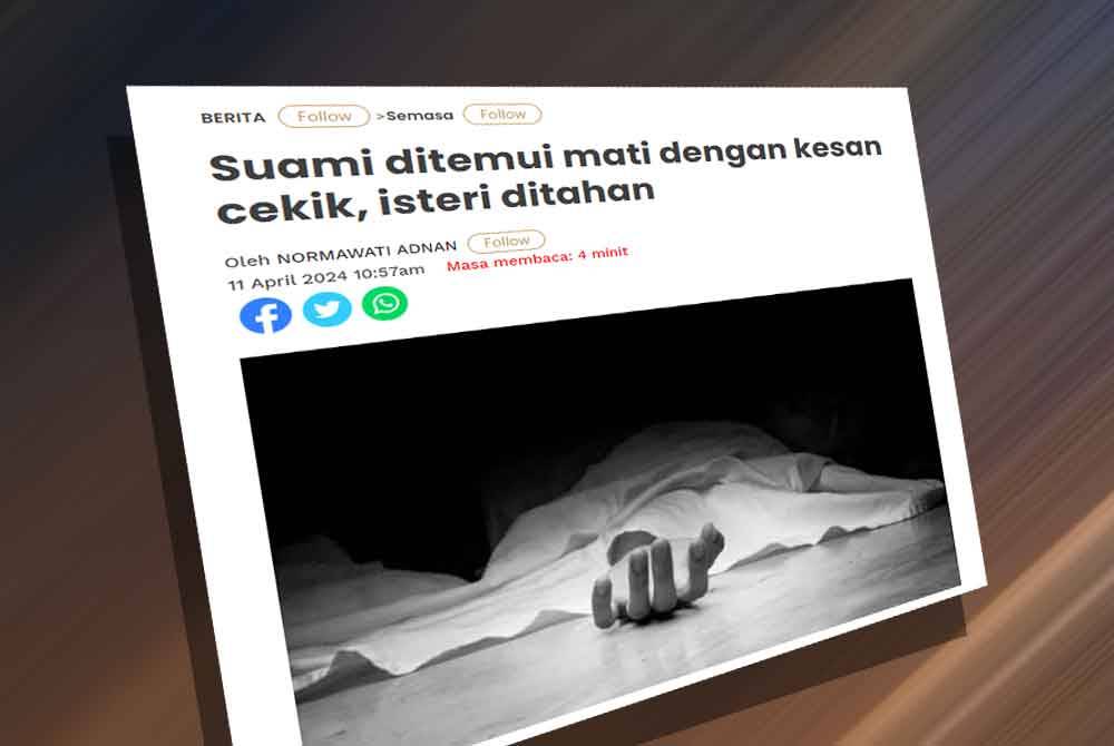 Media melaporkan, mayat lelaki berusia 25 tahun ditemui dalam keadaan terbaring tidak sedarkan diri di atas lantai dalam sebuah bilik di rumah yang belum siap dibina.