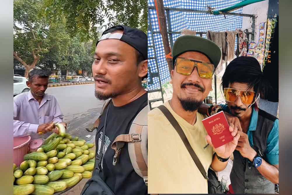 Tangkap layar video tular yang mencecah hampir 19 juta tontonan di platform Tiktok @fakhrulaizat69. Fakhrul Aizat tidak melepaskan peluang bergambar bersama penjual teh tarik popular di India iaitu Dolly Chaiwala. Foto Facebook Fakhrul Aizat.