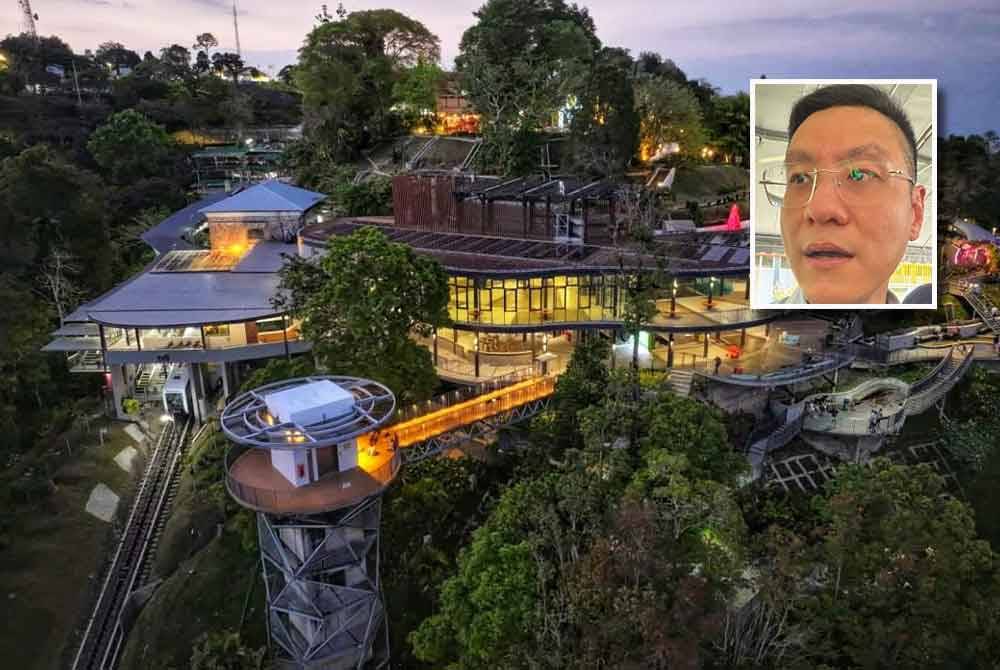 Kereta Kabel Bukit Bendera akan bermula dari Taman Botani Pulau Pinang hingga ke puncak bukit. Gambar kecil: Zairil