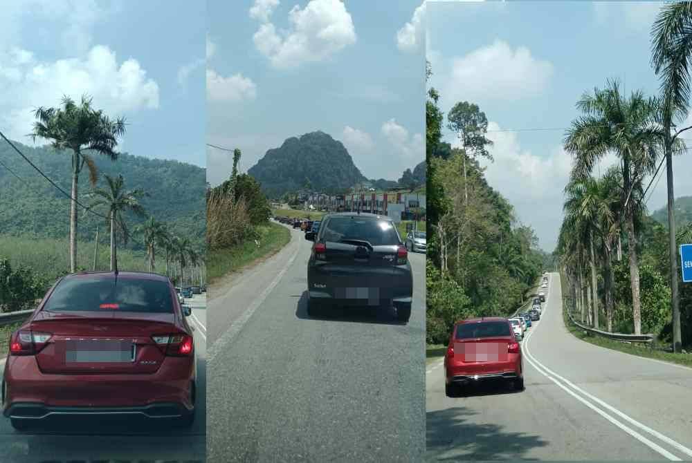 Aliran trafik di Jalan Jeli-Gua Musang, Jalan Kuala Lipis-Gua Musang dan Jalan Kuala Krai-Gua Musang sesak ekoran perantau mula pulang ke destinasi masing-masing selepas berakhir cuti sempena Aidilfitri. Foto pembaca