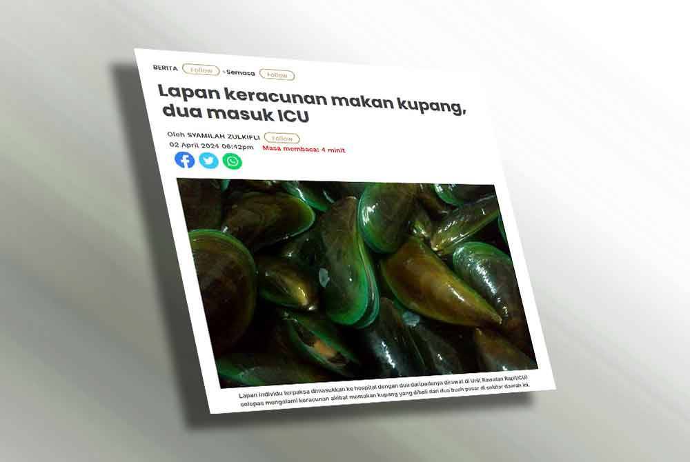 Laporan Sinar Harian, baru-baru ini. 