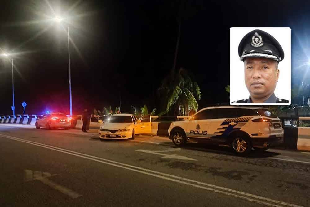 Polis mengejar kenderaan suspek sehingga ke jambatan Kuala Pegang, Baling, Kedah. (Gambar kecil: Shamsudin) Foto PDRM