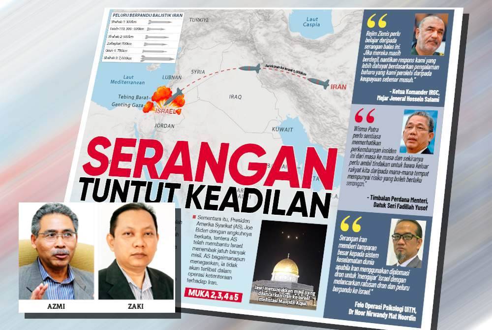 Muka depan Sinar Harian pada 15 April 2024.