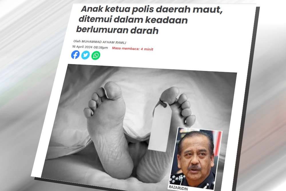 Laporan Sinar Harian pada Selasa.