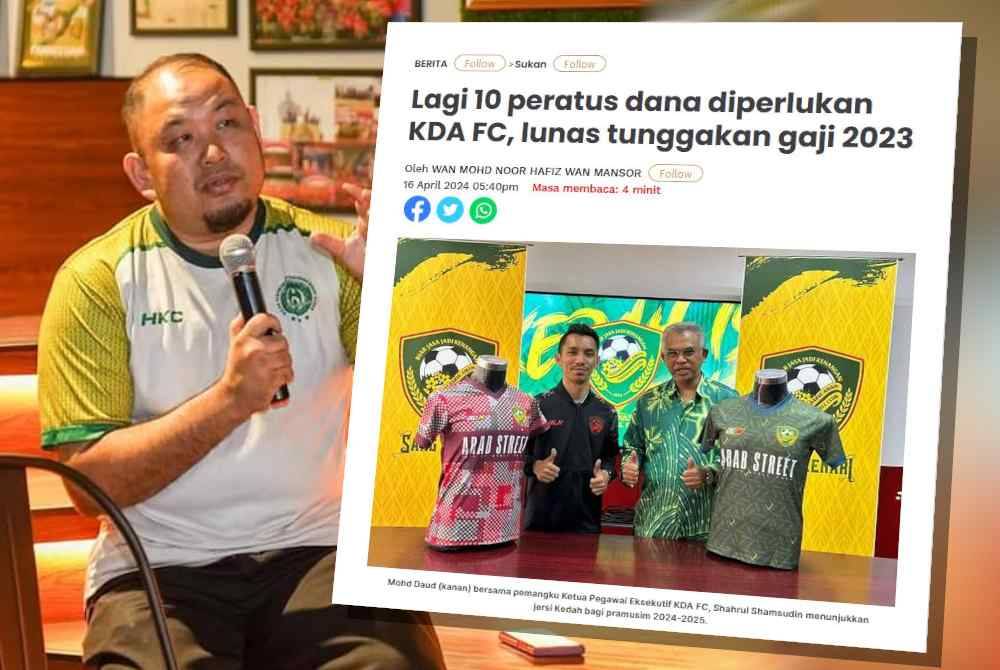 Saiful Azrul (kiri). Foto KDA FC, Laporan Sinar Harian