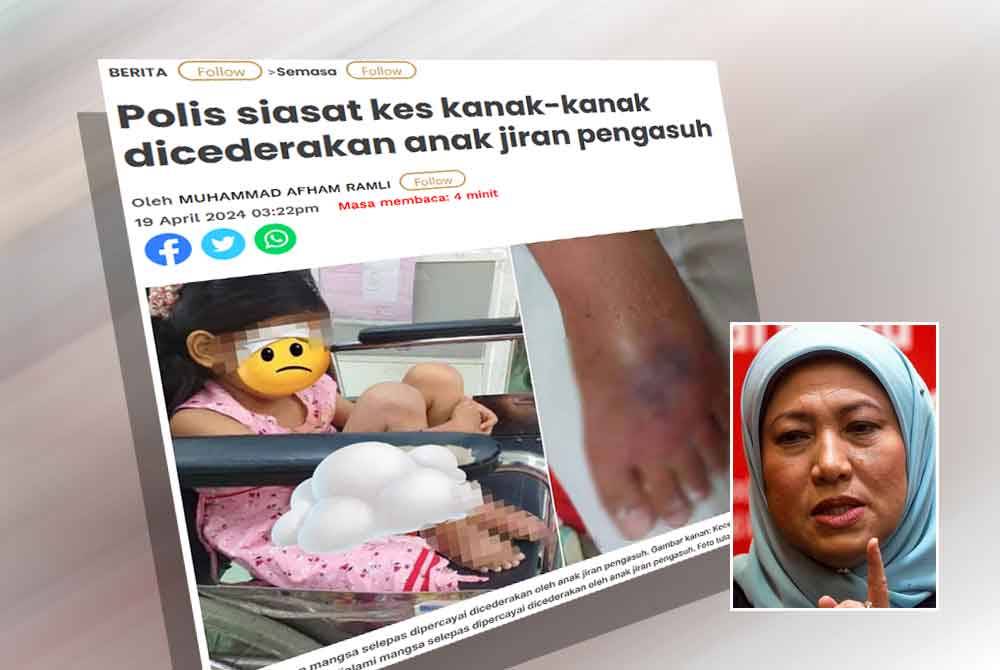 Laporan Sinar Harian pada Jumaat. Gambar kecil: Nancy