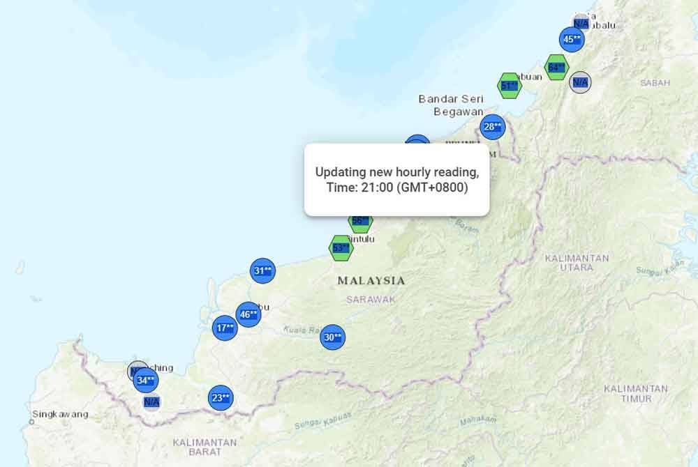 Letusan Gunung Ruang di Indonesia tidak menjejaskan kualiti udara di Sarawak.