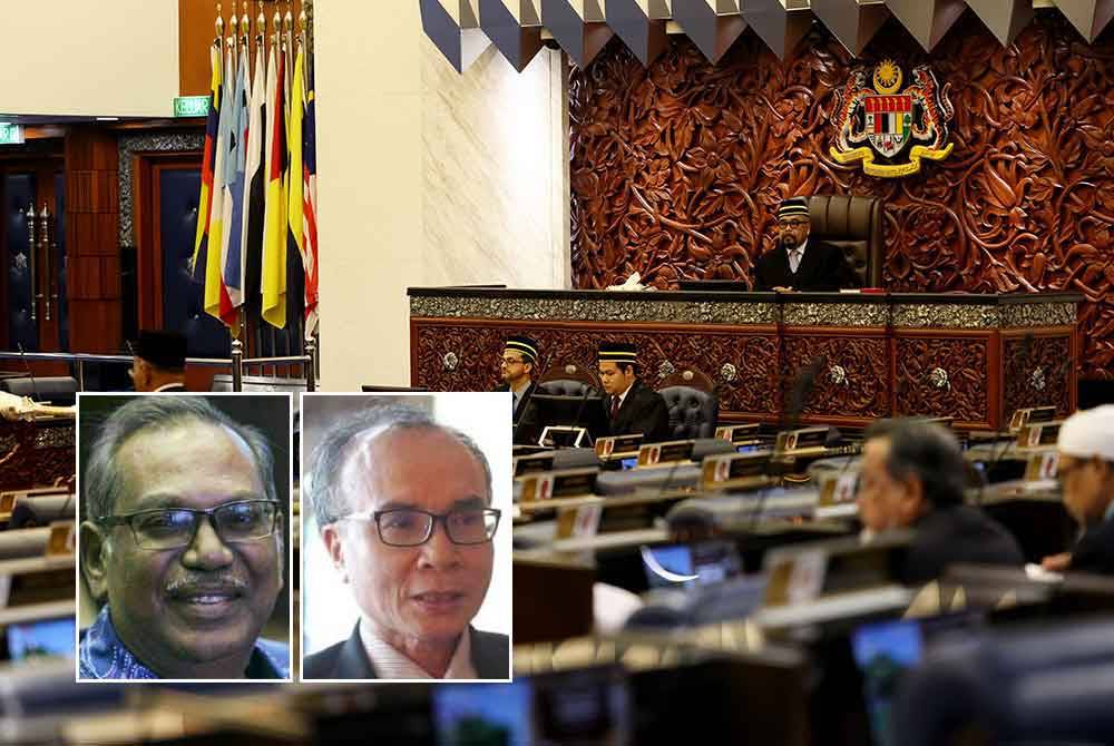 Persidangan Dewan Rakyat. Foto Bernama. Gambar kecil dari kiri: M Periasamy, Jeniri