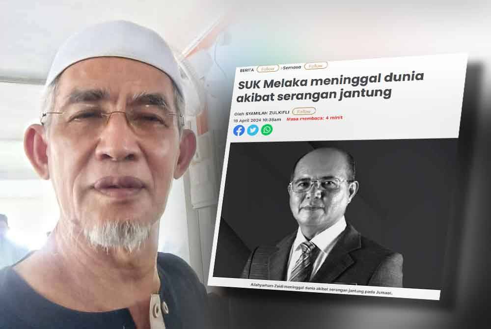 Hashim (kiri), dan laporan Sinar Harian pada Jumaat.