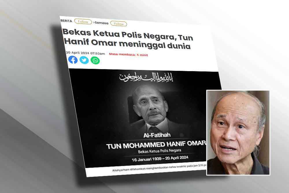 Laporan Sinar Harian pada Sabtu. Gambar kecil: Lam Thye