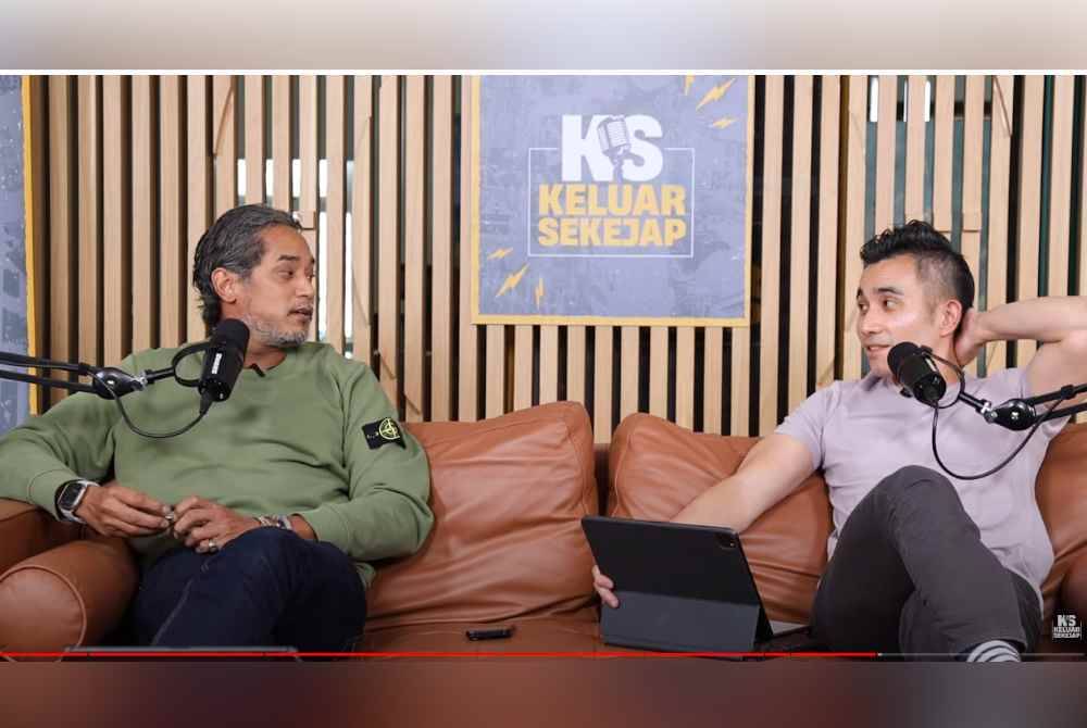 Shahril Sufian bersama Khairy Jamaluddin menerusi program Podcast Keluar Sekejap di saluran Youtube pada Isnin