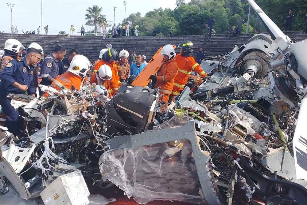 Nahas dua helikopter TLDM mengorbankan 10 kru yang berpangkalan di Lumut, Perak dan Kota Kinabalu, Sabah.