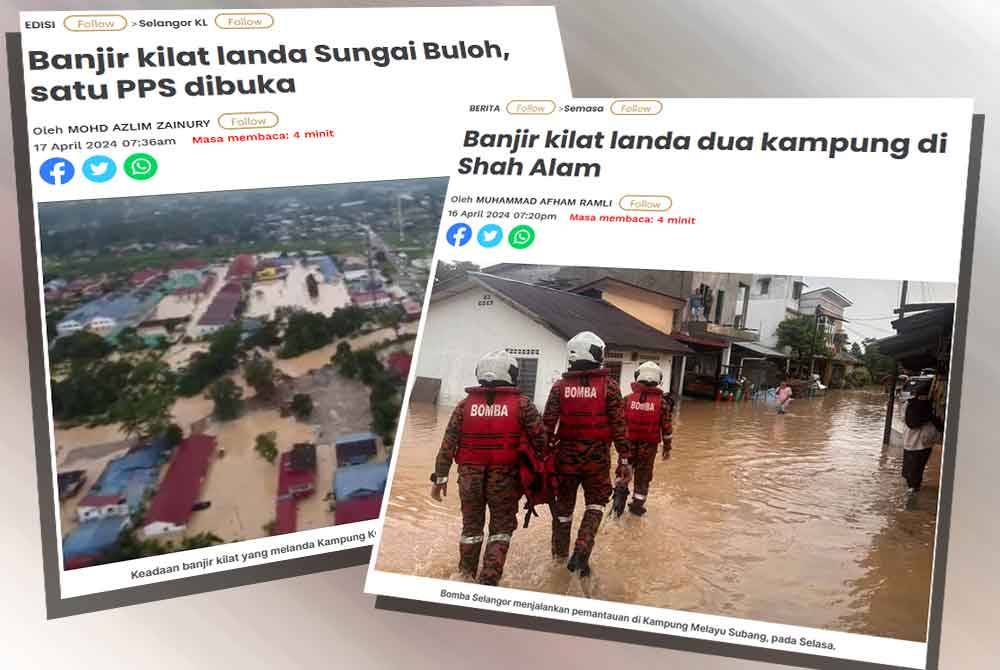 Laporan Sinar Harian berhubung kejadian banjir kilat baru-baru ini.