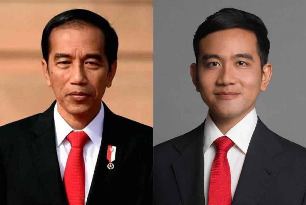 Jokowi (kiri) dan Gibran Rakabuming Raka