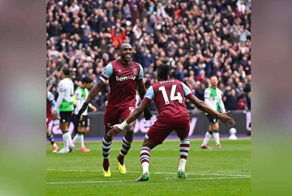 Antonio antara pencetak gol West Ham United di London. Foto Agensi