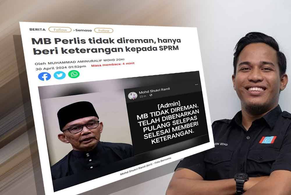 Laporan Sinar Harian. Azzin Izzad (kanan).