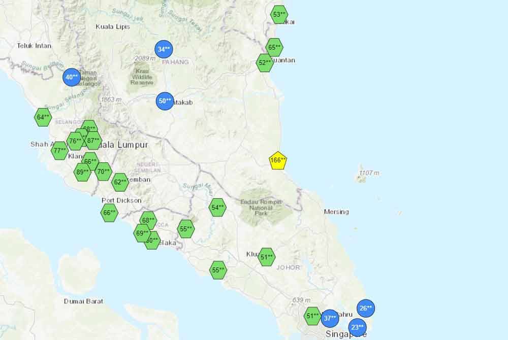 Setakat 11 pagi tadi, daerah berkenaan mencatatkan Indeks Pencemaran Udara (IPU) pada tahap 166.