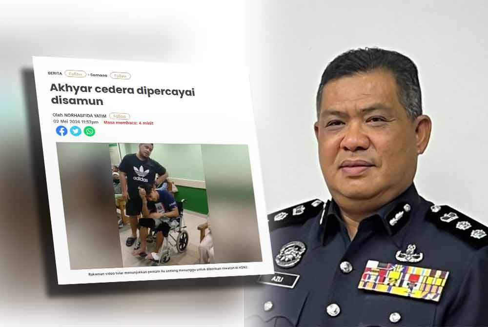 Laporan Sinar Harian (kiri) dan Azli