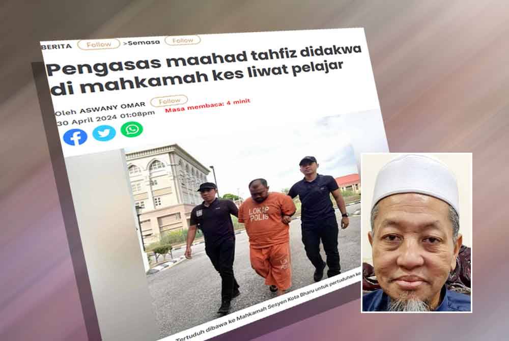 Laporan Sinar Harian pada Selasa. (Gambar kecil: Mohd Zahid)