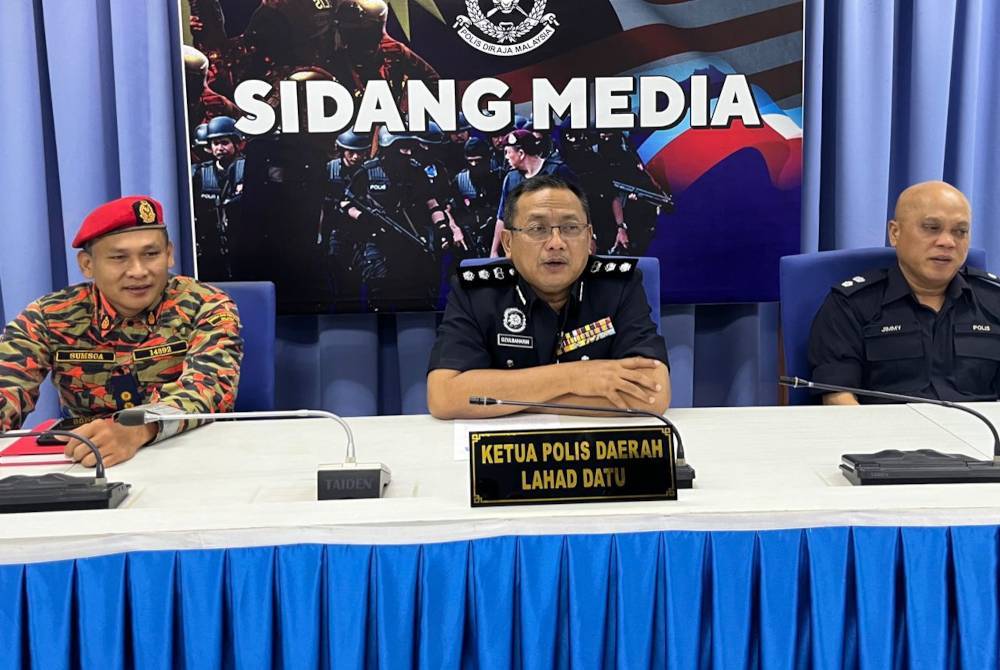 Dzulbaharin ketika sidang akhbar di Lahad Datu pada Isnin.