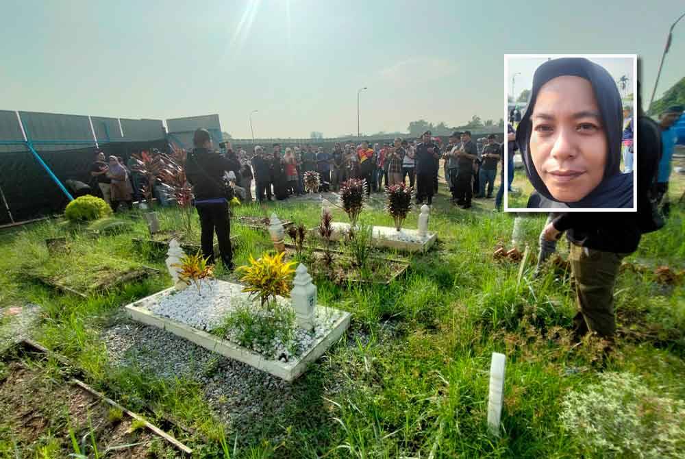 Waris dan ahli keluarga menuntut supaya kerja-kerja pemindahan jenazah yang terlibat dengan pengalihan tanah itu dapat ditangguhkan lagi. Gambar kecil: Hazlina Hasbullah