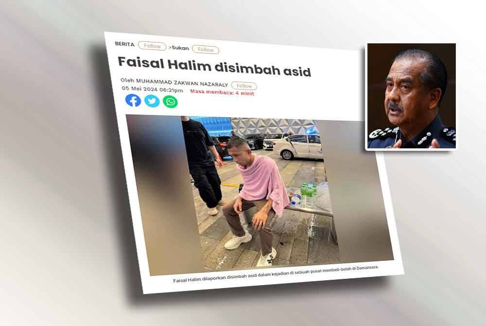 Laporan Sinar Harian pada Ahad. Gambar kecil: Razarudin