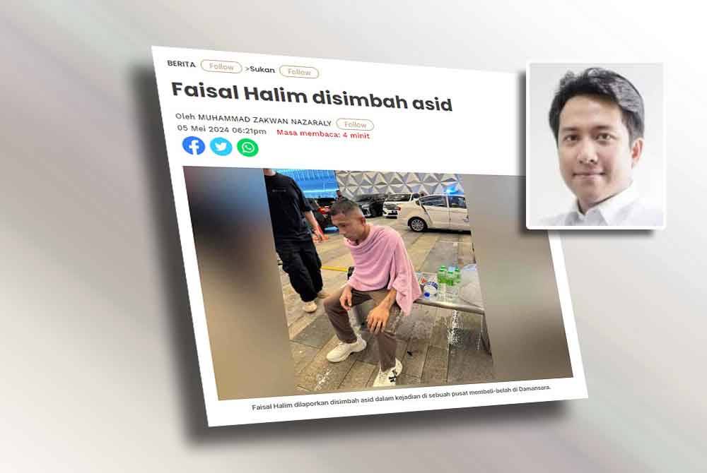 Laporan Sinar Harian pada Ahad. Gambar kecil: Najwan Halimi