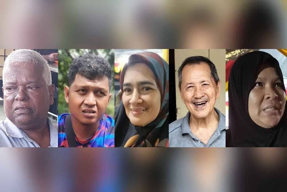 Gambar dari kiri: Chinnaiya, Ramis, Rushaizi, Peng Hock dan Noorzamira.