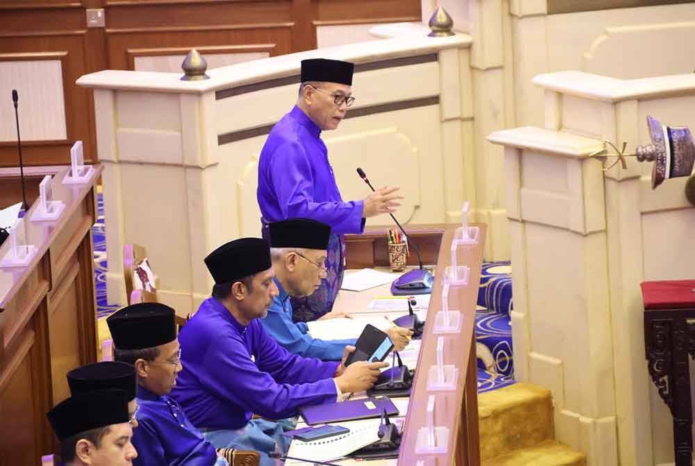 Wan Rosdy ketika menjawab pertanyaan Datuk Seri Tuan Ibrahim Tuan Man (PN-Cheka) pada persidangan Dewan Undangan Negeri (DUN) di Wisma Sri Pahang, di sini pada Jumaat.