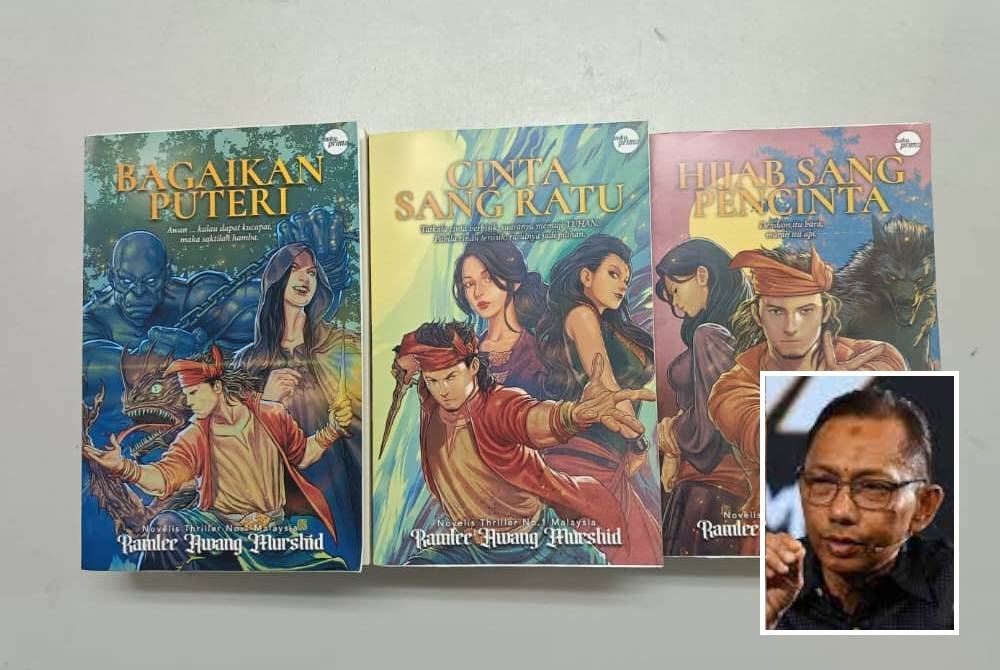 Set buku Sunan terbitan Buku Prima. (Gambar kecil: Ramlee Awang Murshid)