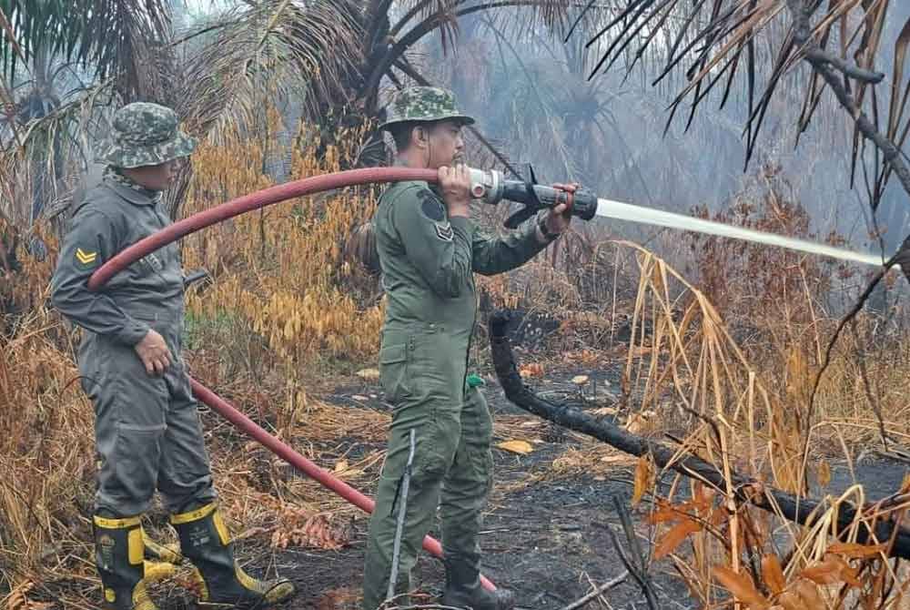 Tentera bantu JBPM padam kebakaran hutan