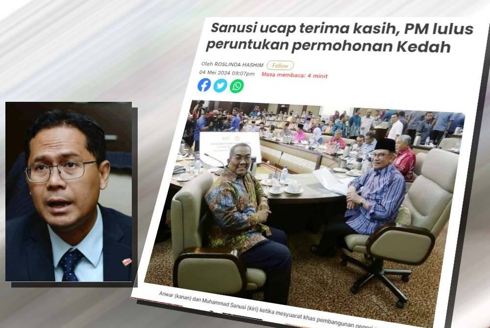 Sebelum ini, Perdana Menteri, Datuk Seri Anwar Ibrahim meluluskan peruntukan untuk Kedah membina infrastruktur di Kampung Tersusun yang akan disediakan oleh kerajaan negeri kepada penduduk miskin. (Gambar kecil: Asmirul Anuar)